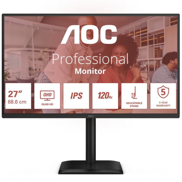 AOC Q27E4U Monitor Profesional QHD 27 pulgadas 120 Hz Negro